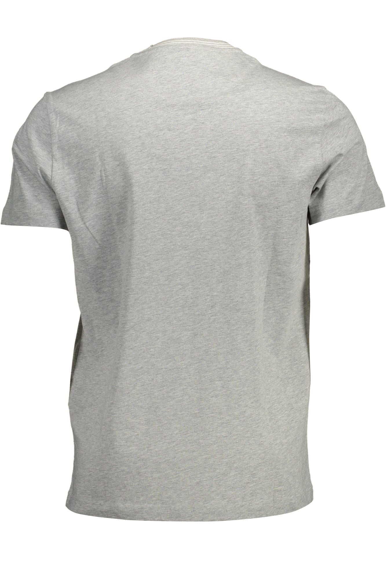 Harmont & Blaine Elegant Gray Cotton T-Shirt with Contrast Details Harmont & Blaine