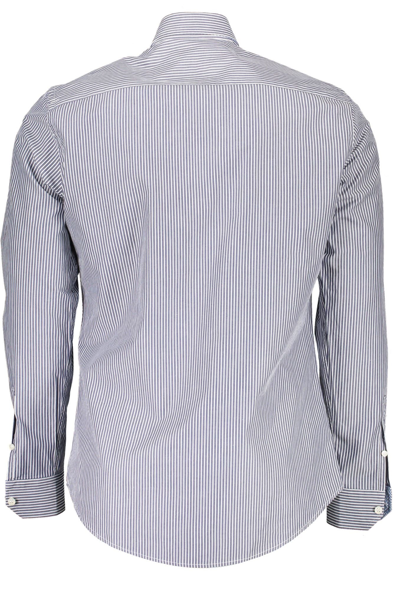 Harmont & Blaine Sleek Blue Organic Cotton Shirt with Logo Harmont & Blaine