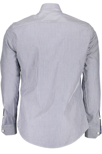 Harmont & Blaine Sleek Blue Organic Cotton Shirt with Logo Harmont & Blaine