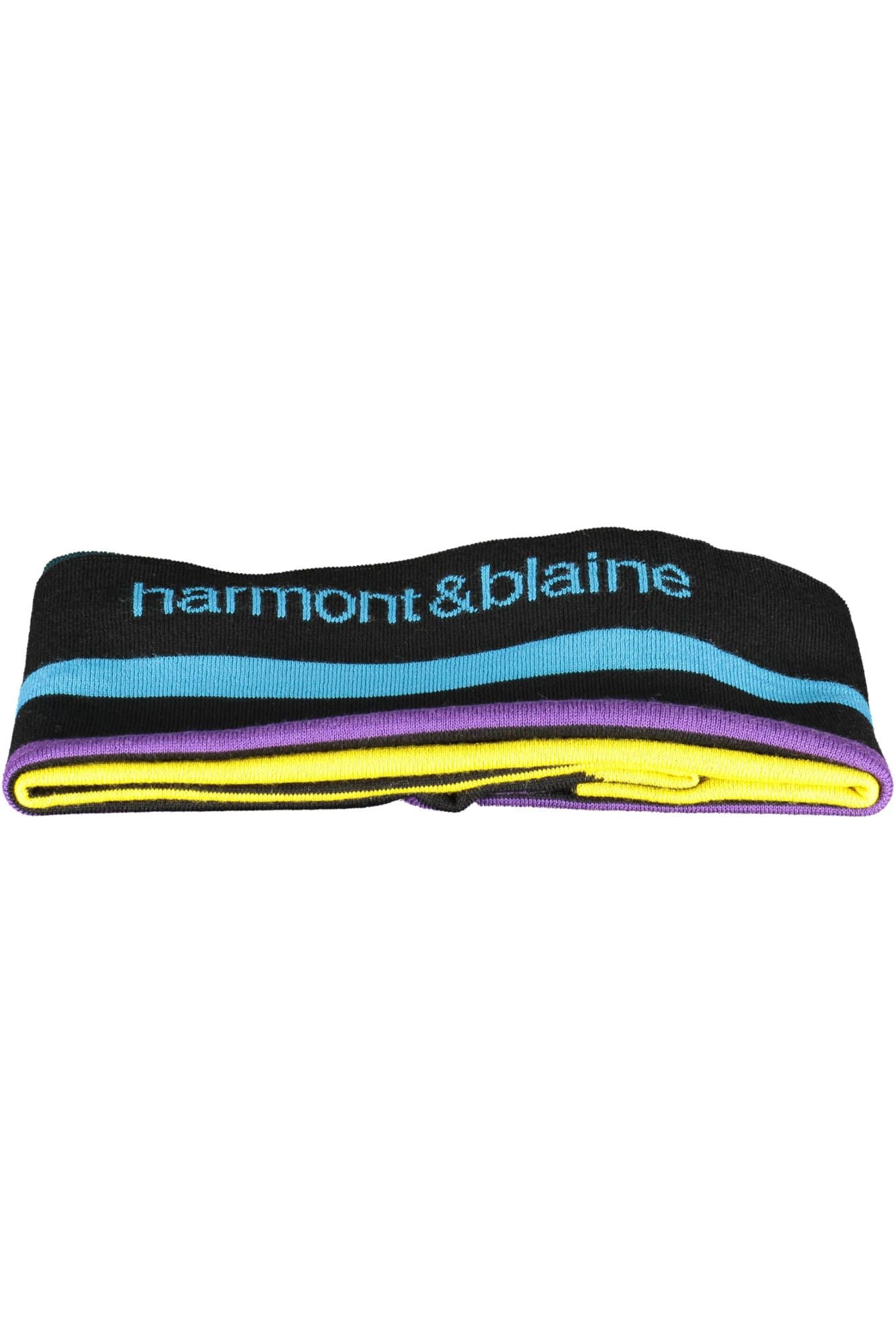 Harmont & Blaine Chic Wool-Blend Black Scarf with Embroidery Detail Harmont & Blaine