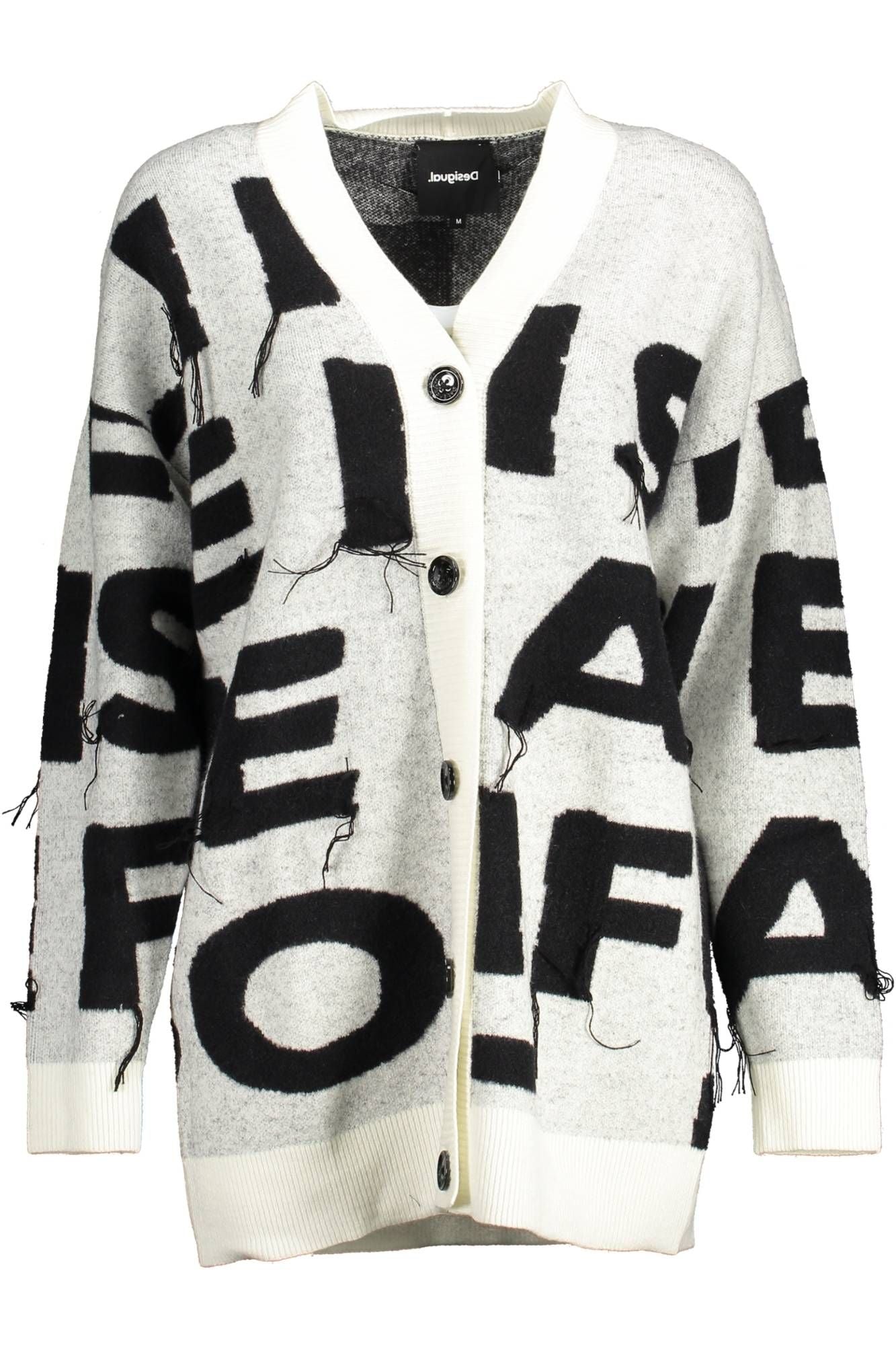 Desigual Elegant Contrast Detail Cardigan Desigual