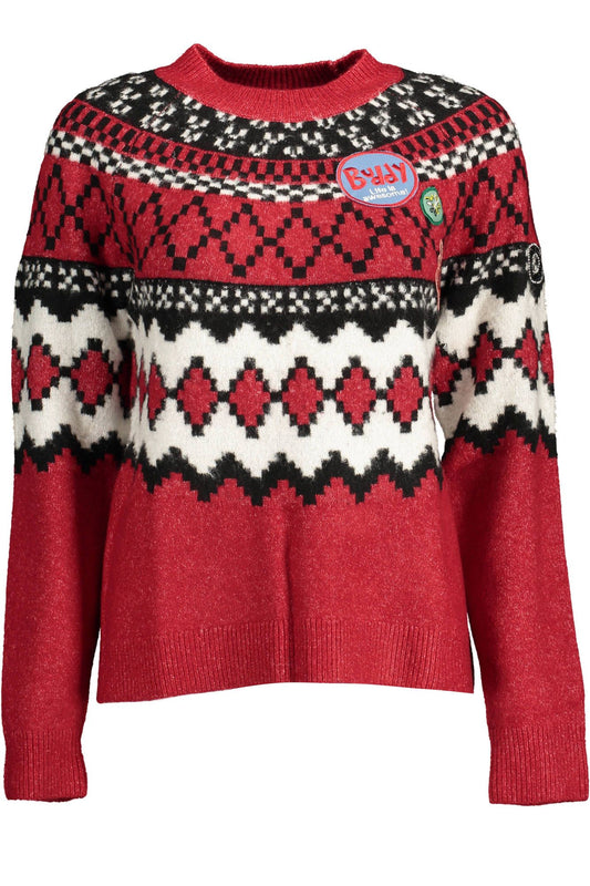 Desigual Elegant High Collar Sweater with Contrasting Details Desigual