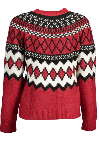 Desigual Elegant High Collar Sweater with Contrasting Details Desigual