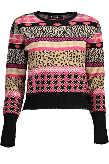 Desigual Elegant Long-Sleeved Round Neck Sweater Desigual