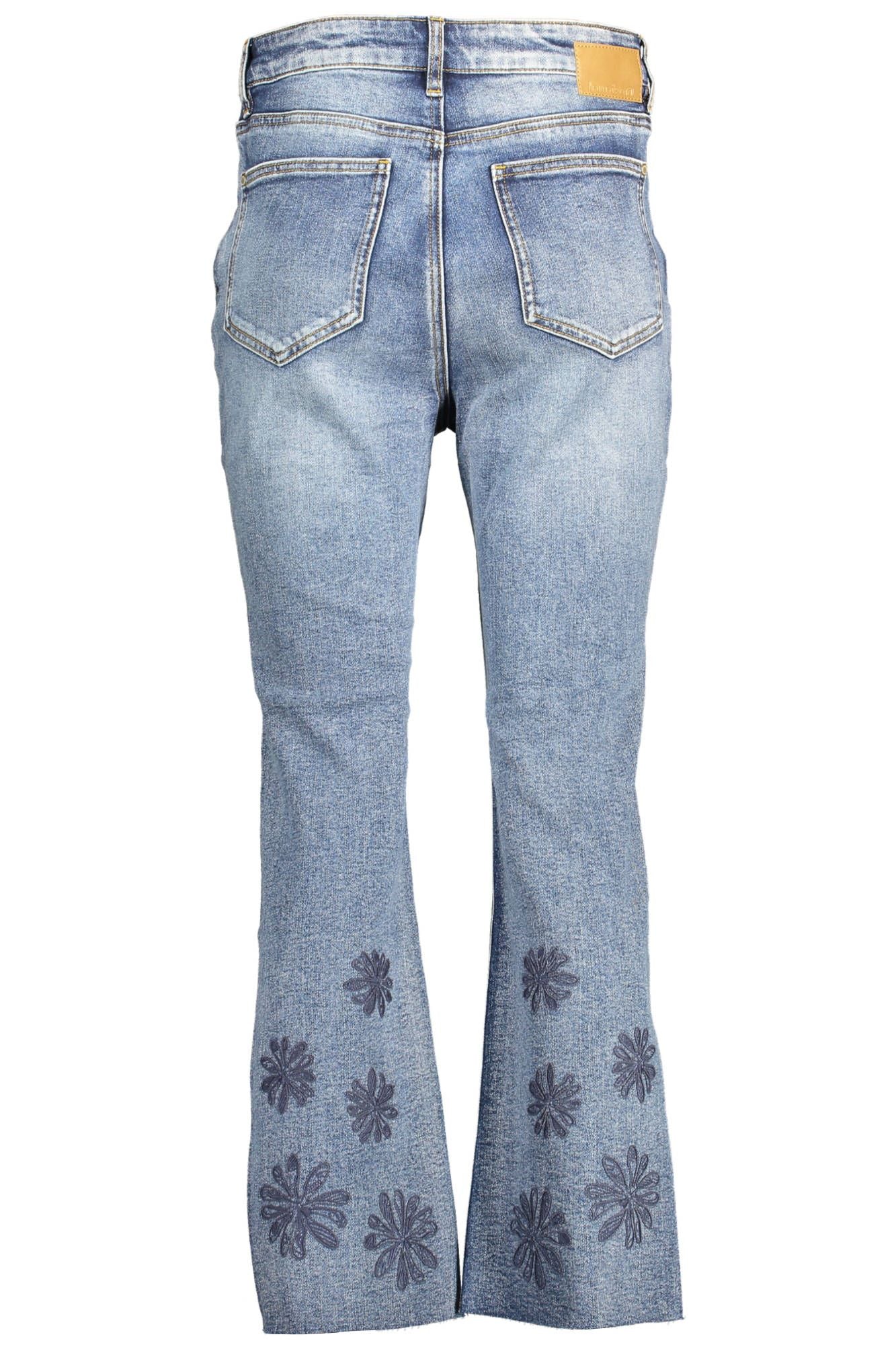 Desigual Chic Embroidered Faded Jeans with Contrasting Accents Desigual