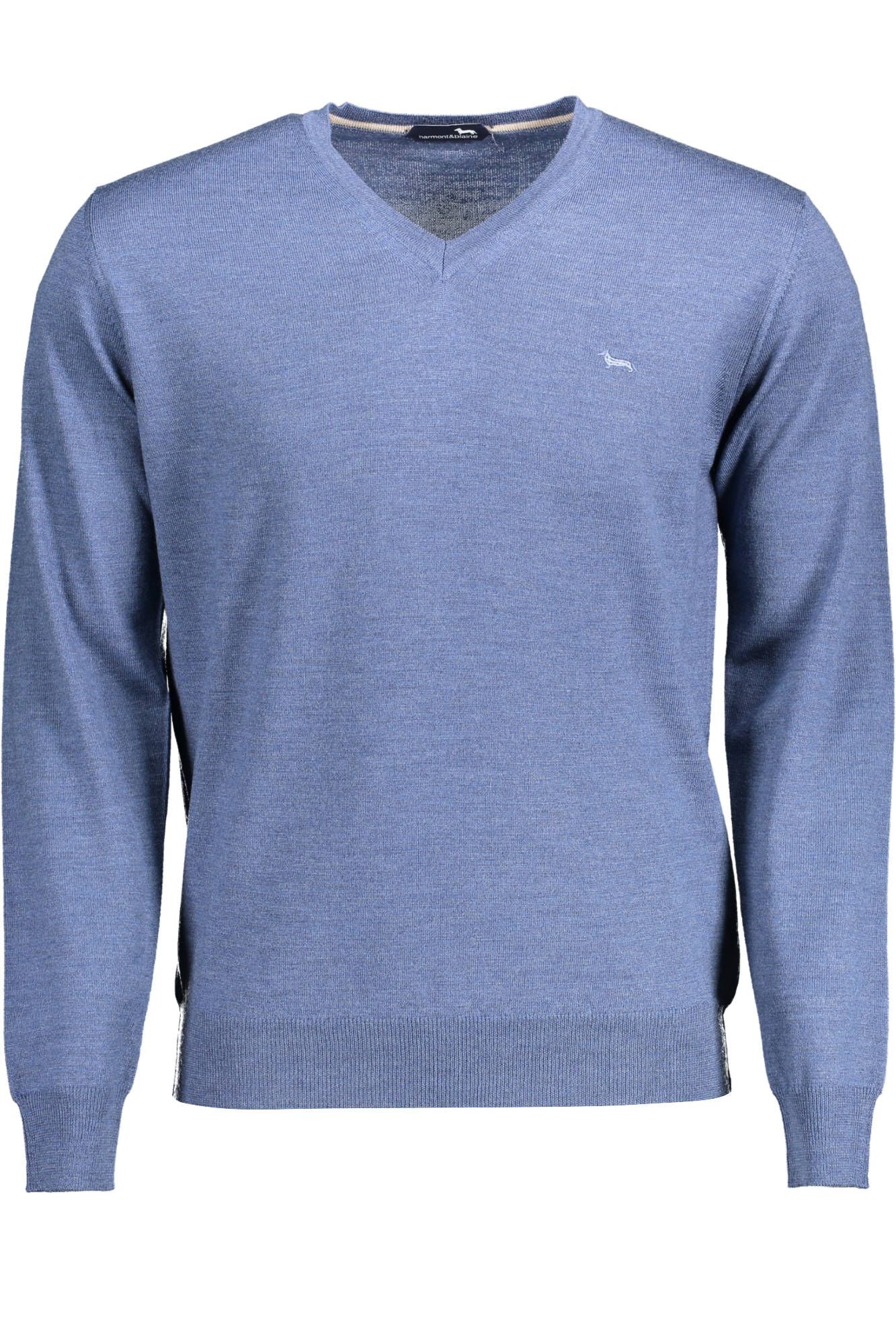 Harmont & Blaine Elegant V-Neck Wool Sweater in Blue Harmont & Blaine