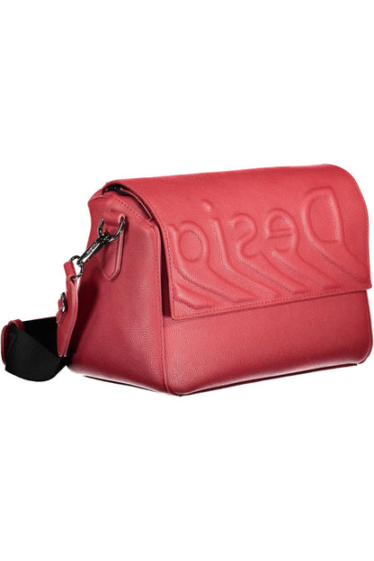 Desigual Chic Red Contrasting Detail Shoulder Bag Desigual