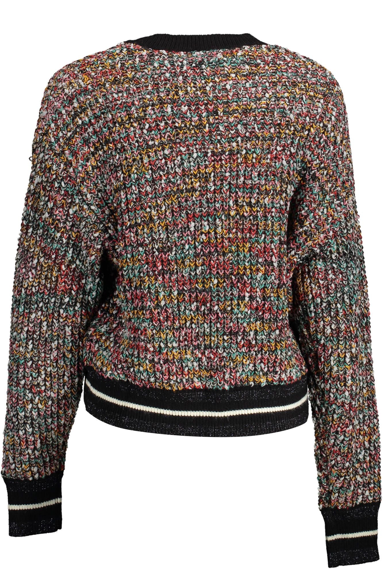 Desigual Enigmatic Black Sweater with Contrasting Details Desigual