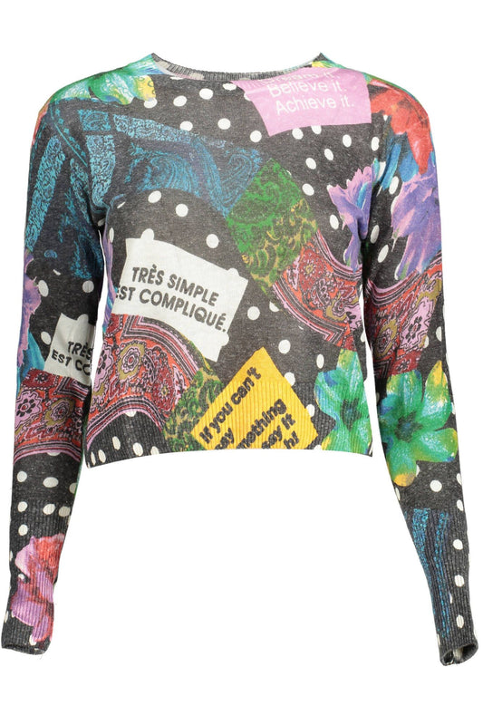 Desigual Chic Long-Sleeved Contrasting Sweater Desigual