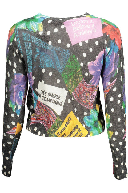 Desigual Chic Long-Sleeved Contrasting Sweater Desigual