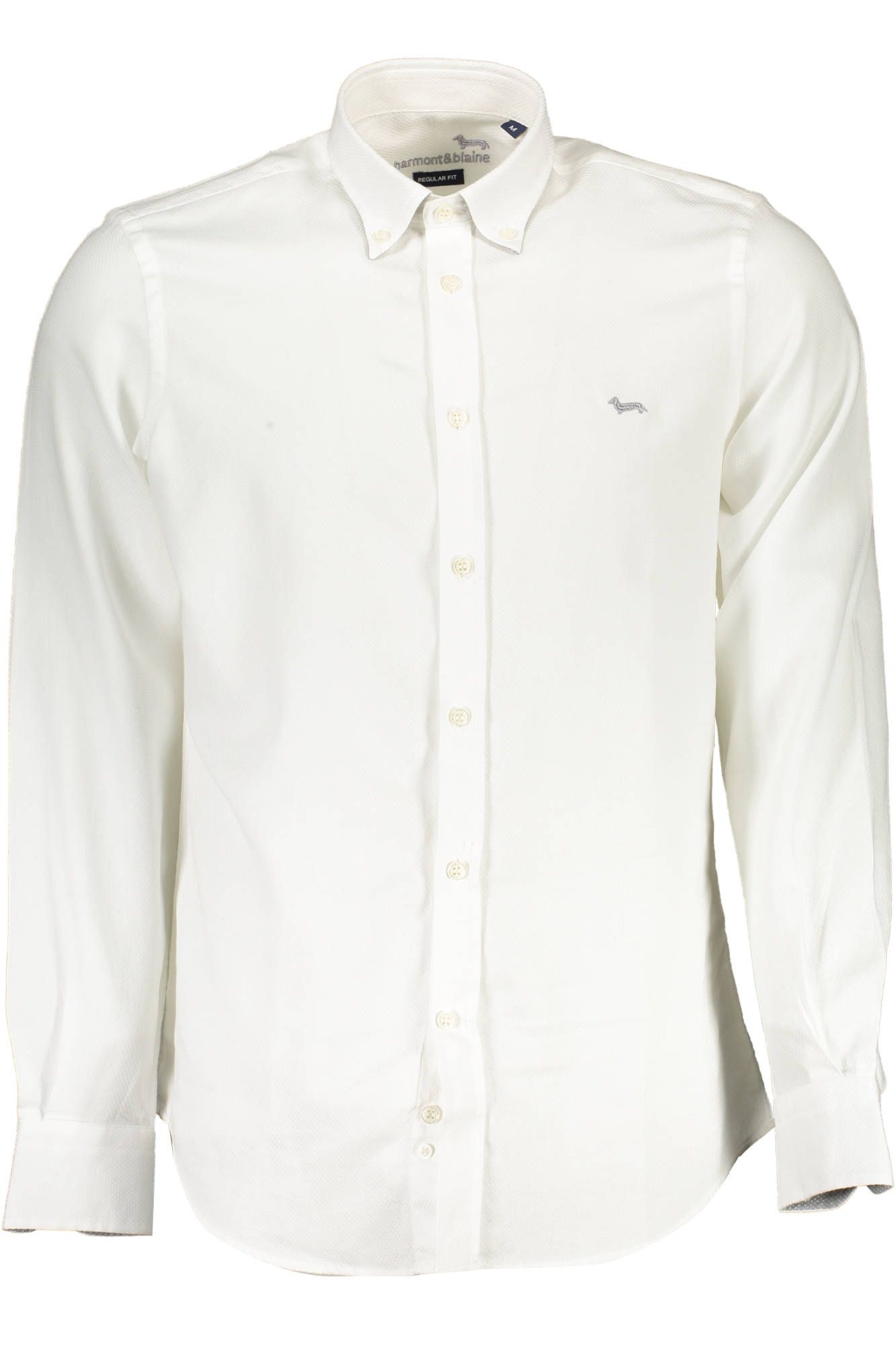 Harmont & Blaine Elegant White Cotton Shirt with Contrasting Cuffs Harmont & Blaine