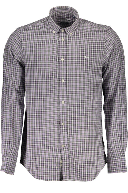 Harmont & Blaine Elegant Purple Cotton Long Sleeve Shirt Harmont & Blaine