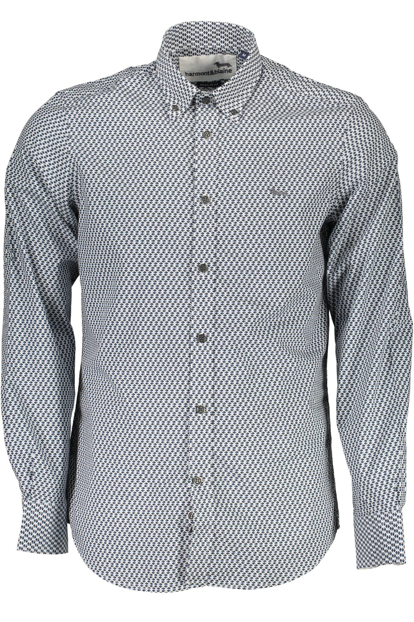 Harmont & Blaine Elegant Blue Regular Fit Long Sleeve Shirt Harmont & Blaine