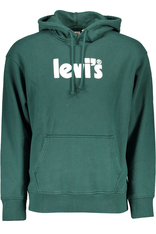 Levi's Chic Green Hooded Cotton Sweatshirt Levi's