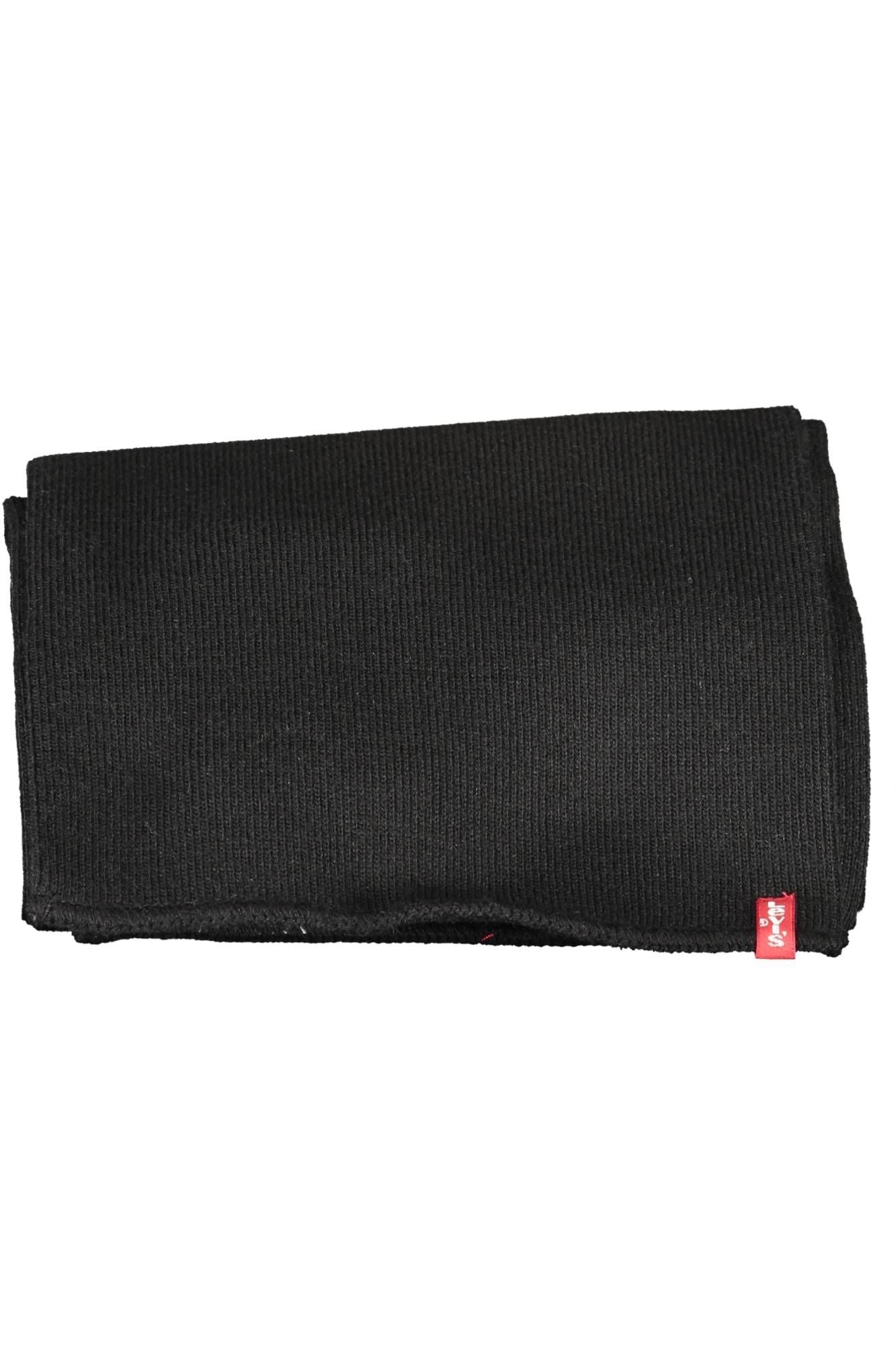 Levi's Chic Black Acrylic Logo Scarf for Men Levi's