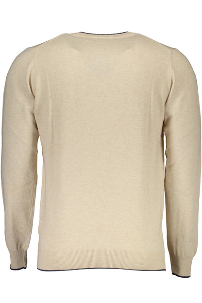 North Sails Beige Embroidered Crewneck Sweater North Sails