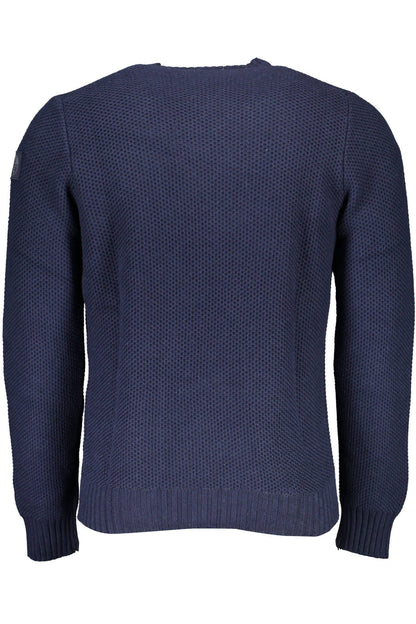 North Sails Blue Round Neck Sweater with Contrasting Details North Sails