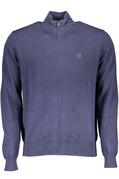 North Sails Blue Zip Cardigan with Logo Embroidery North Sails