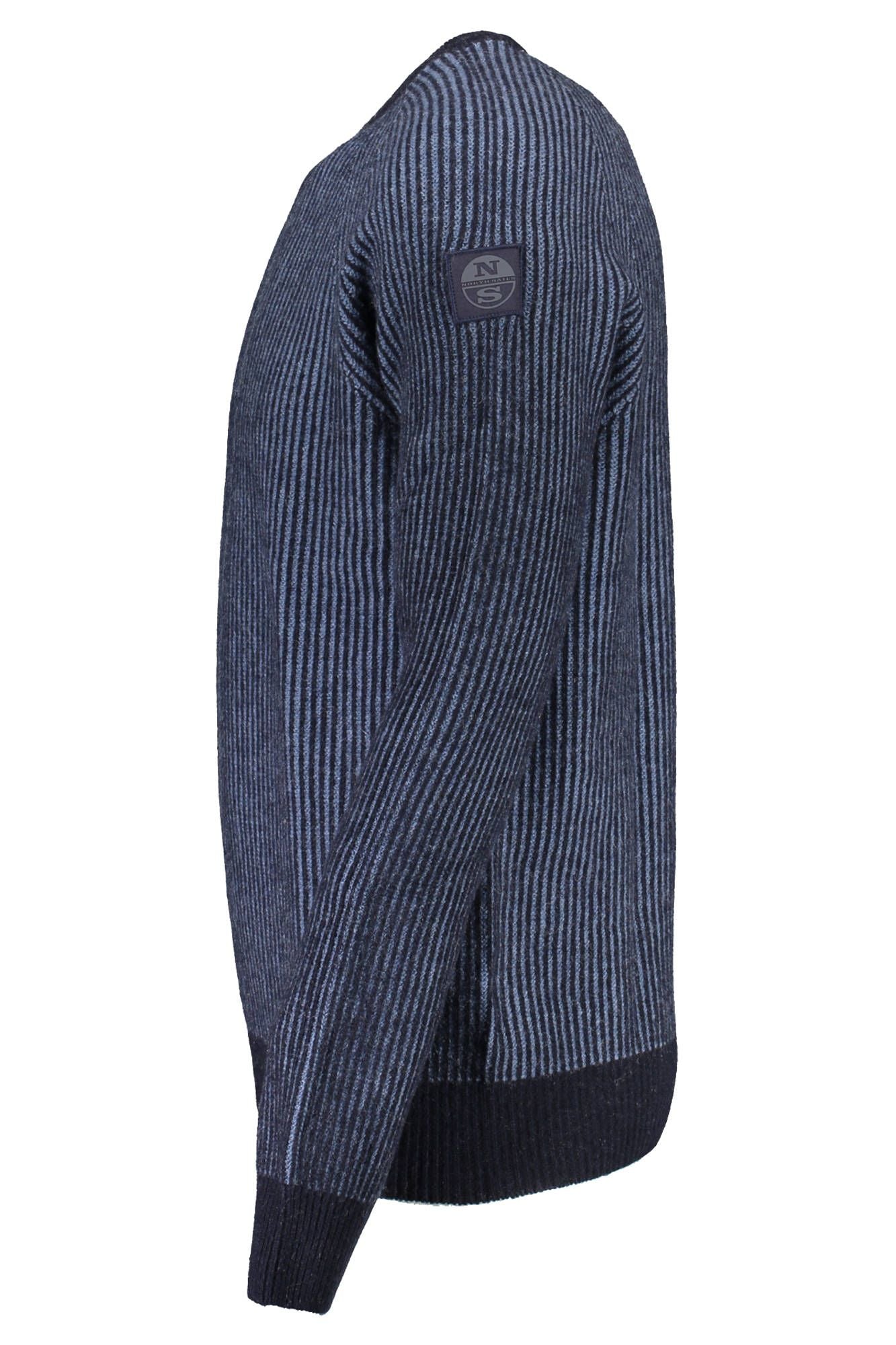 North Sails Blue Wool Men Sweater