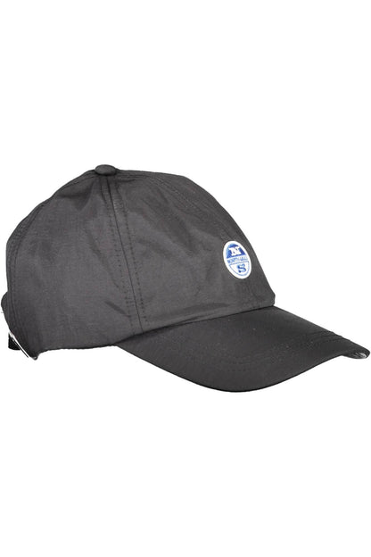 North Sails Sleek Black Visor Cap with Logo Detail North Sails