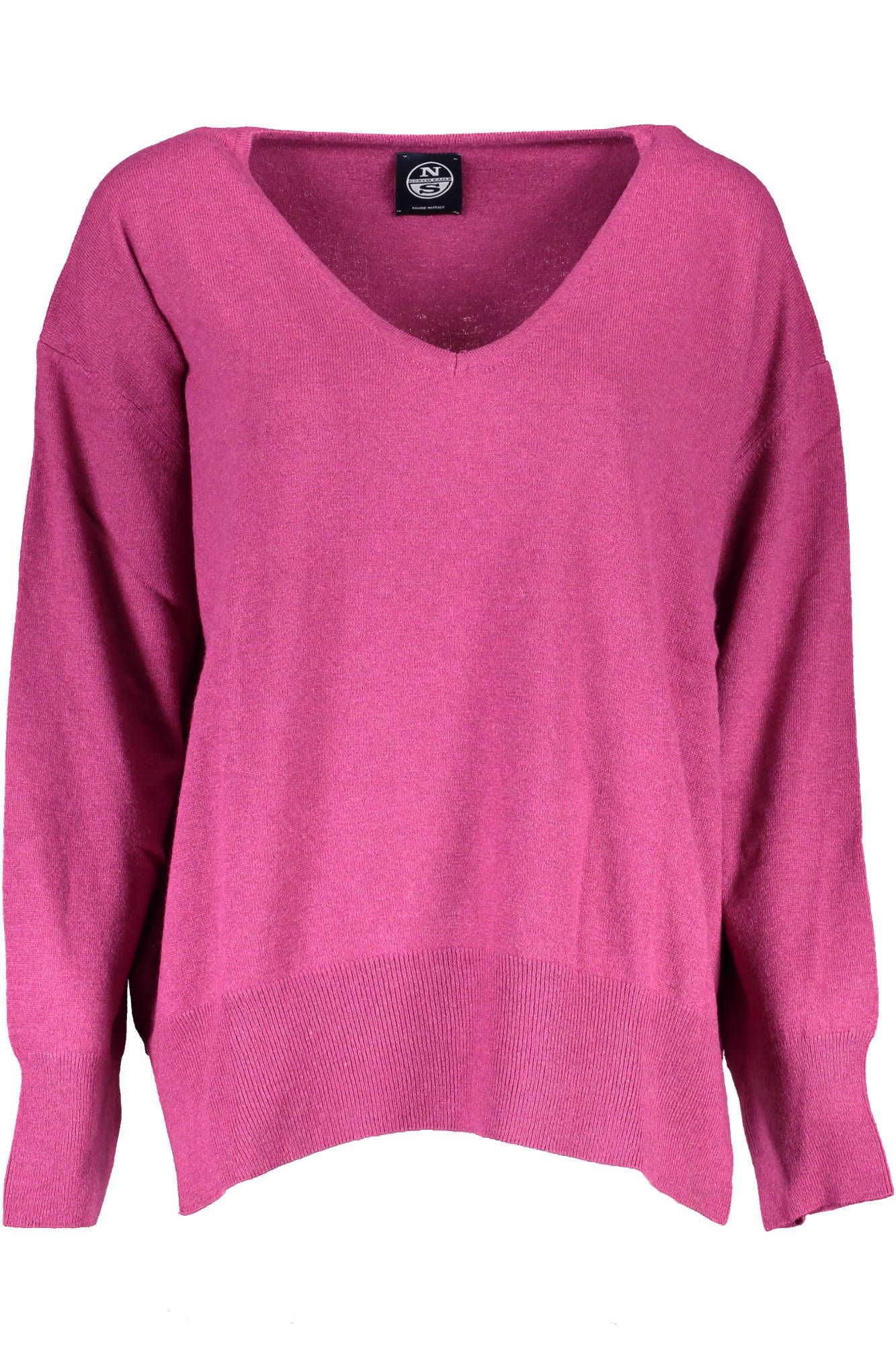 North Sails Eco-Chic Purple Wool Blend V-Neck Sweater North Sails