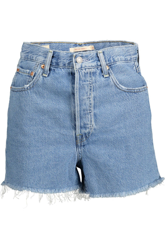 Levi's Chic Fringed Hem Denim Shorts in Light Blue Levi's