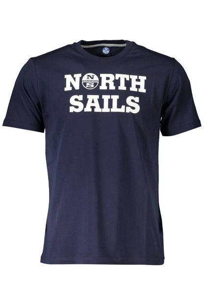 North Sails Chic Blue Cotton Tee with Classic Print North Sails