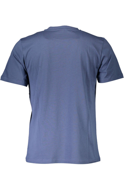 North Sails Blue Cotton Crew Neck Tee with Print North Sails