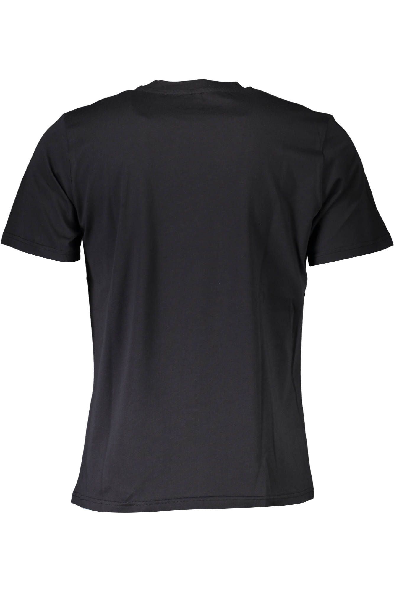 North Sails Elegant Black Cotton Tee with Logo Applique North Sails