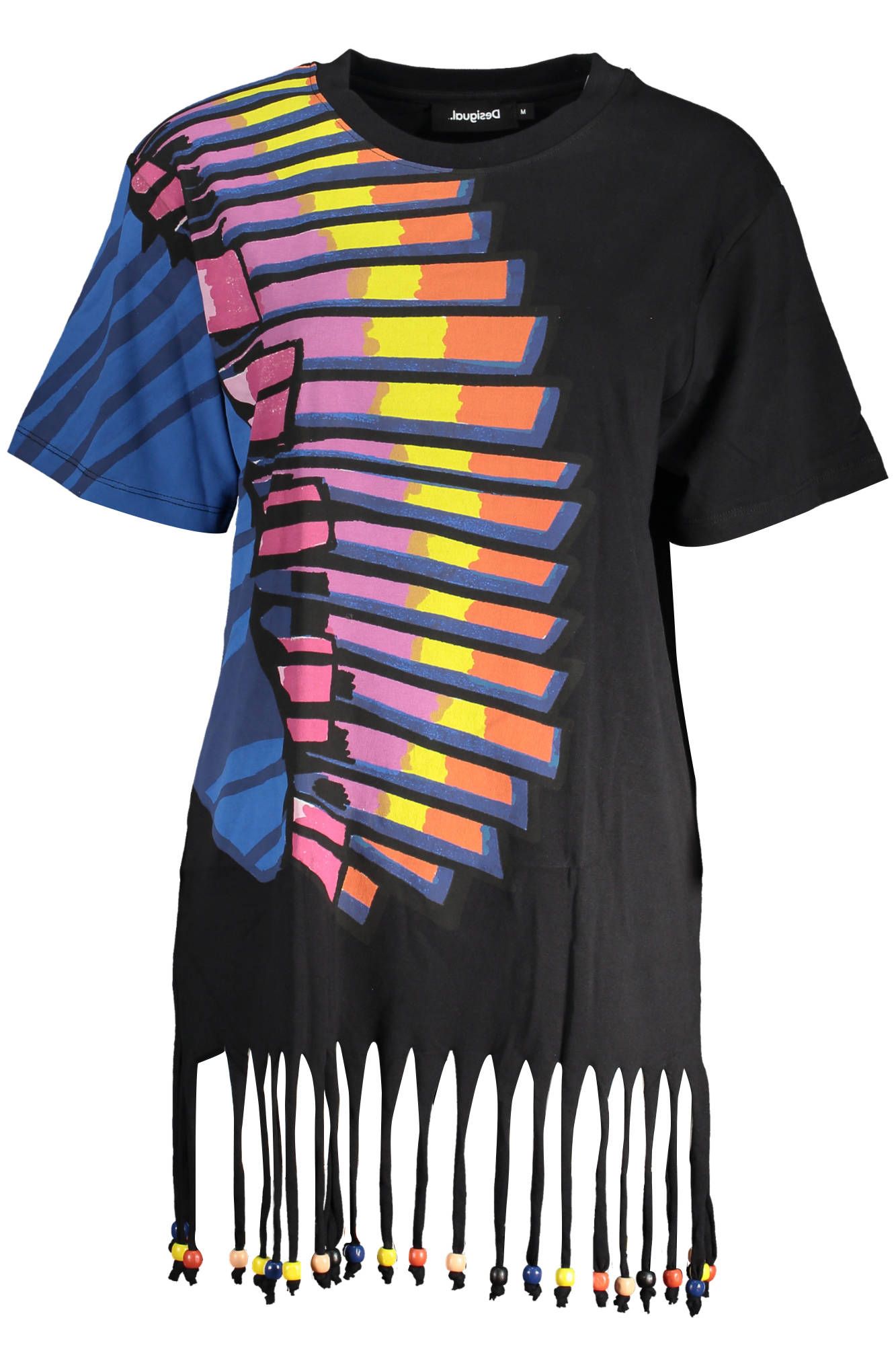 Desigual Chic Contrasting Print Dress with Logo Detail Desigual