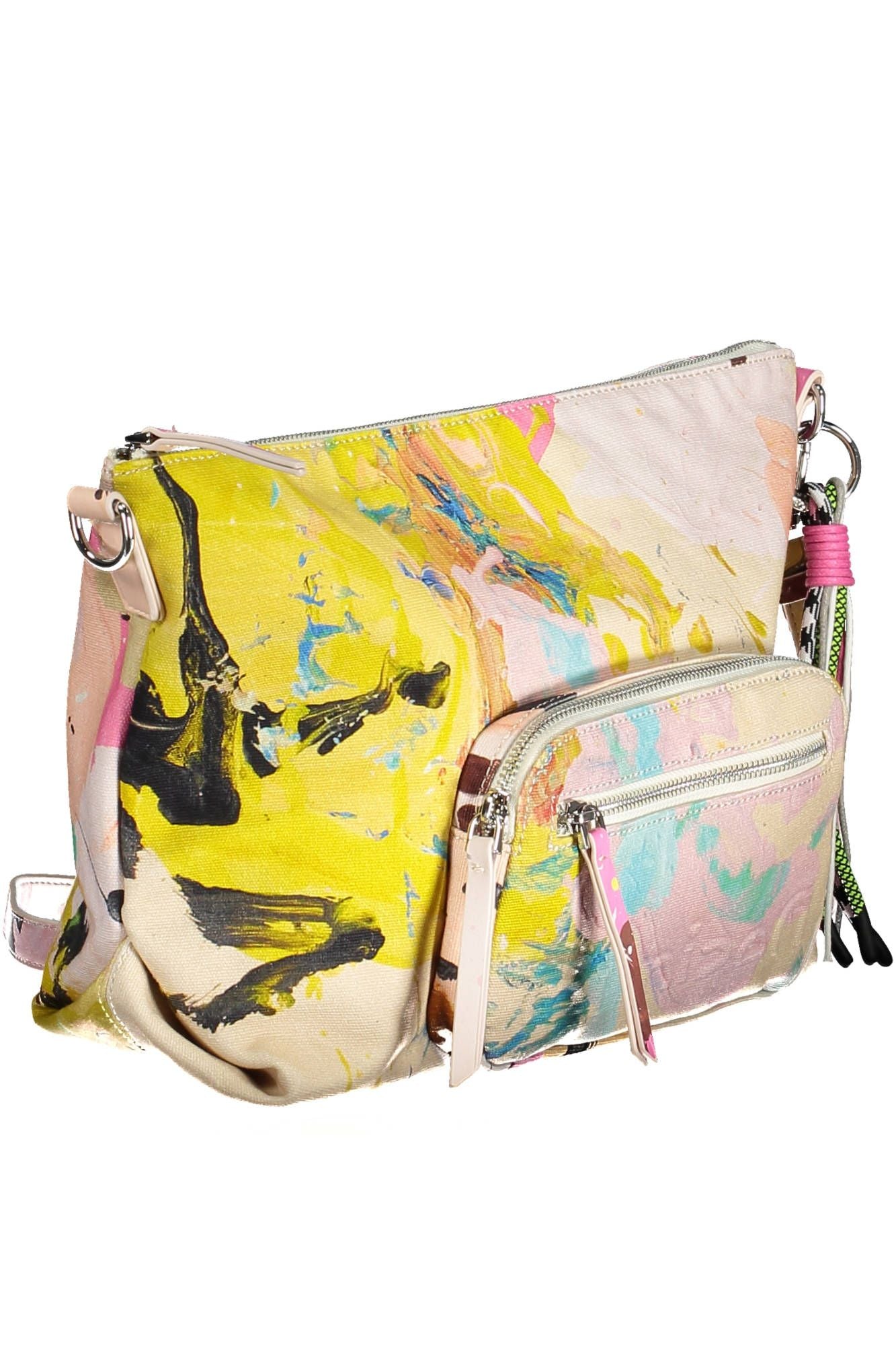 Desigual Chic White Contrasting Detail Shoulder Bag Desigual