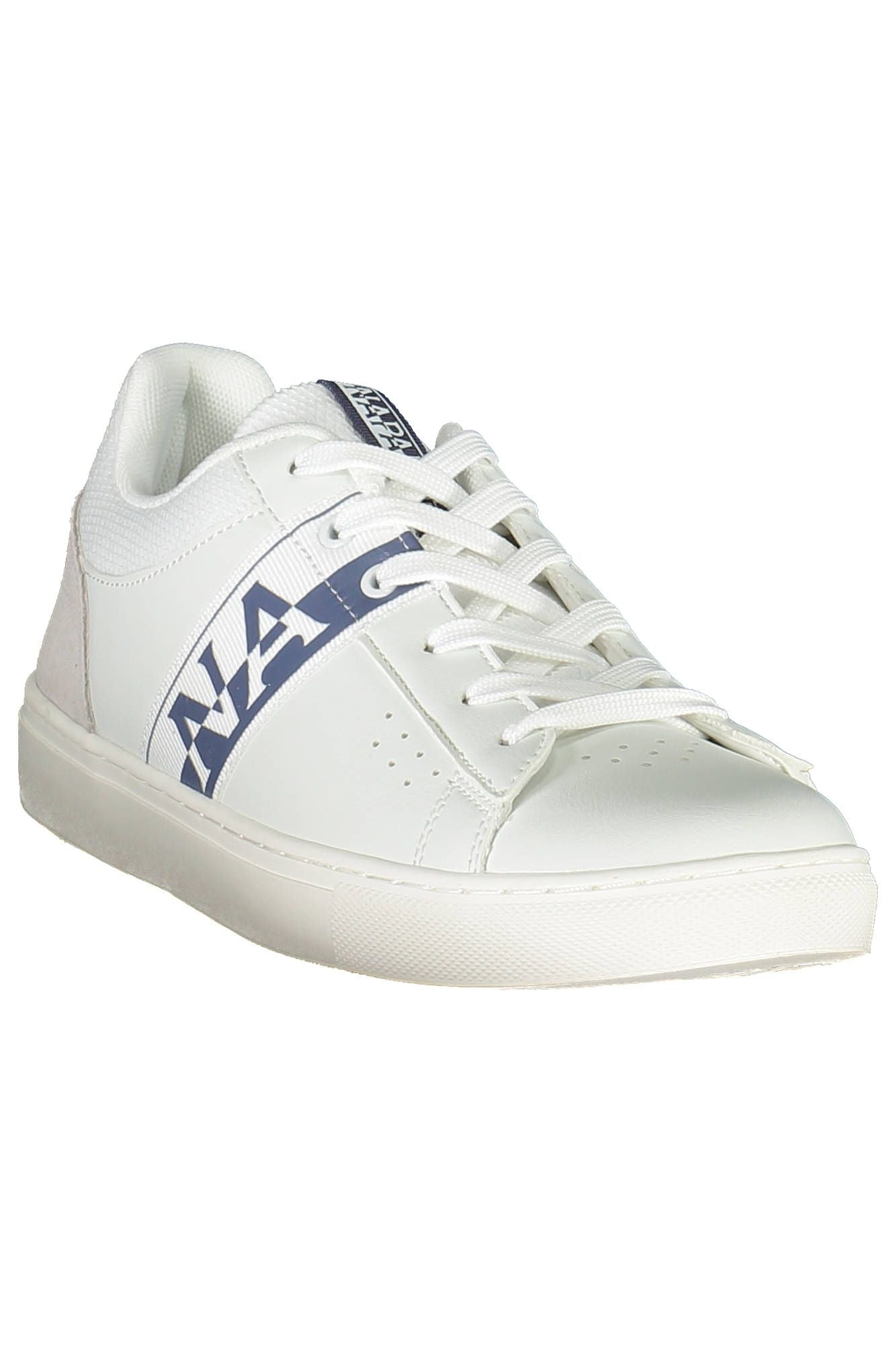 Napapijri Chic White Lace-Up Sneakers with Logo Accent Napapijri