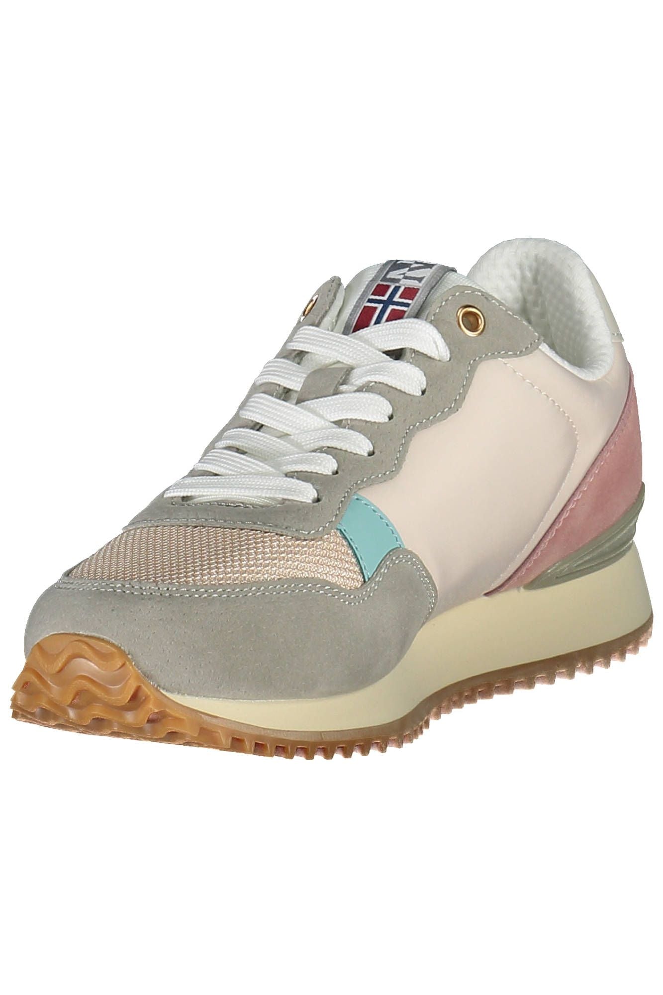 Napapijri Chic Pink Laced Sneakers with Logo Detail Napapijri