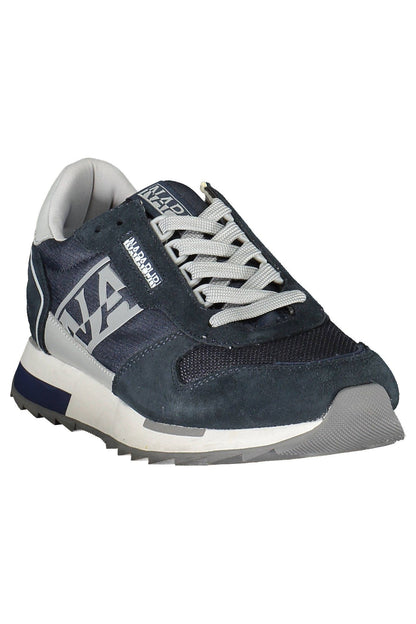 Napapijri Sporty Blue Lace-Up Sneakers with Logo Detail Napapijri