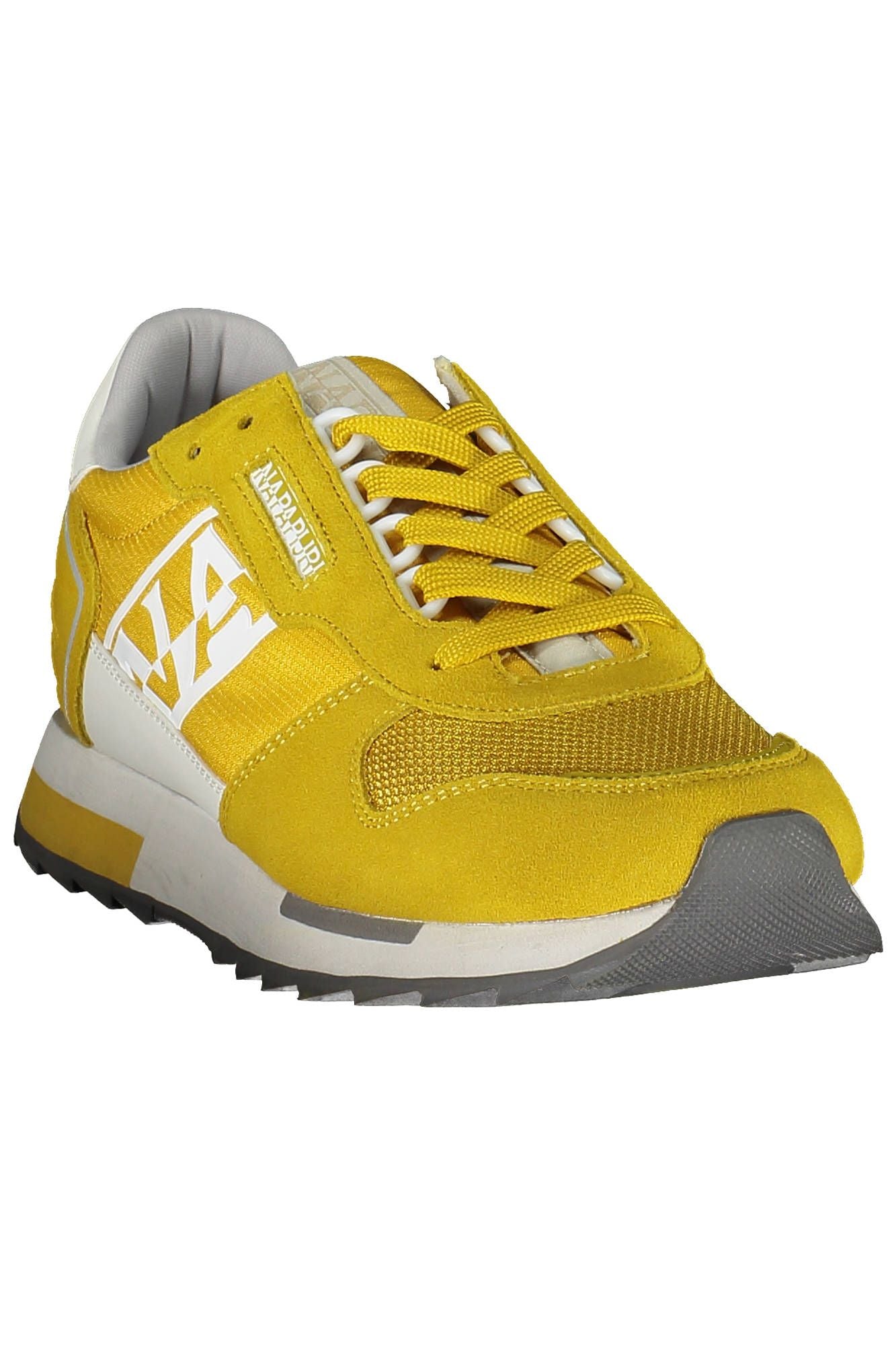 Napapijri Sleek Yellow Lace-Up Sport Sneakers Napapijri