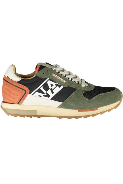 Napapijri Trendy Green Lace-Up Sneakers for the Modern Man Napapijri