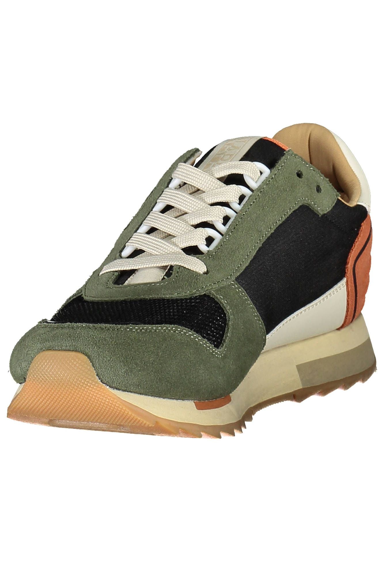 Napapijri Trendy Green Lace-Up Sneakers for the Modern Man Napapijri