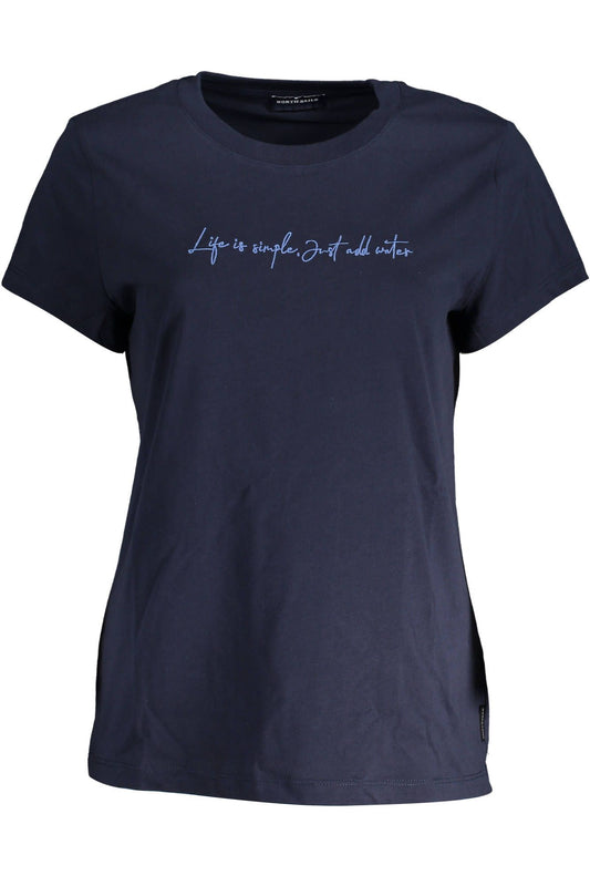 North Sails Chic Blue Organic Cotton Tee with Signature Embroidery North Sails