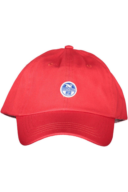 North Sails Elegant Red Cotton Cap with Logo Visor North Sails