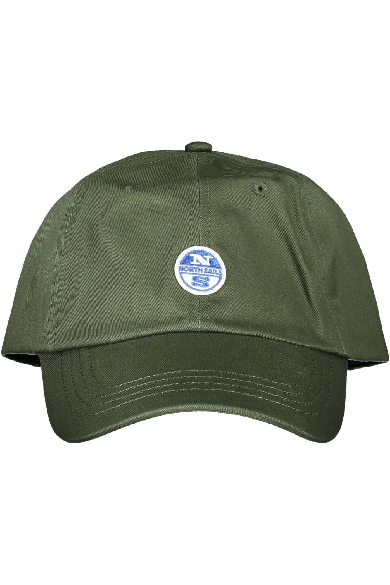 North Sails Green Cotton Cap with Visor and Logo Accent North Sails