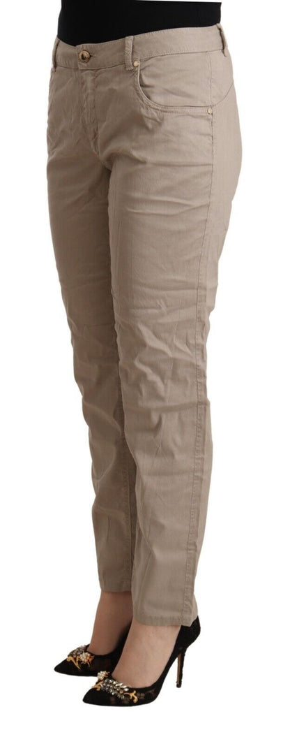 Acht Beige Mid Waist Tapered Pants Acht