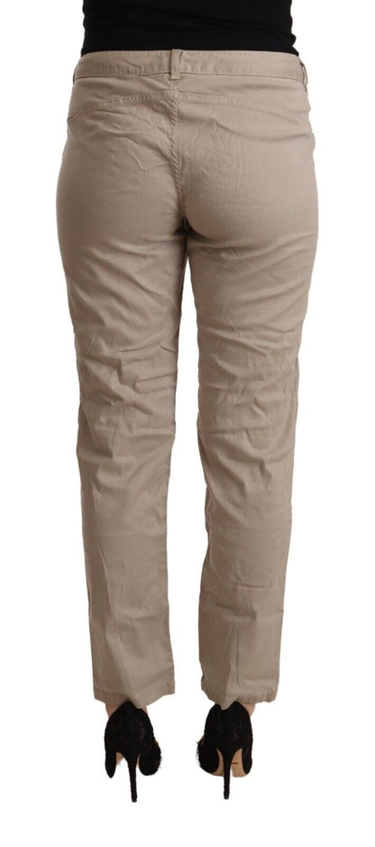 Acht Beige Mid Waist Tapered Pants Acht