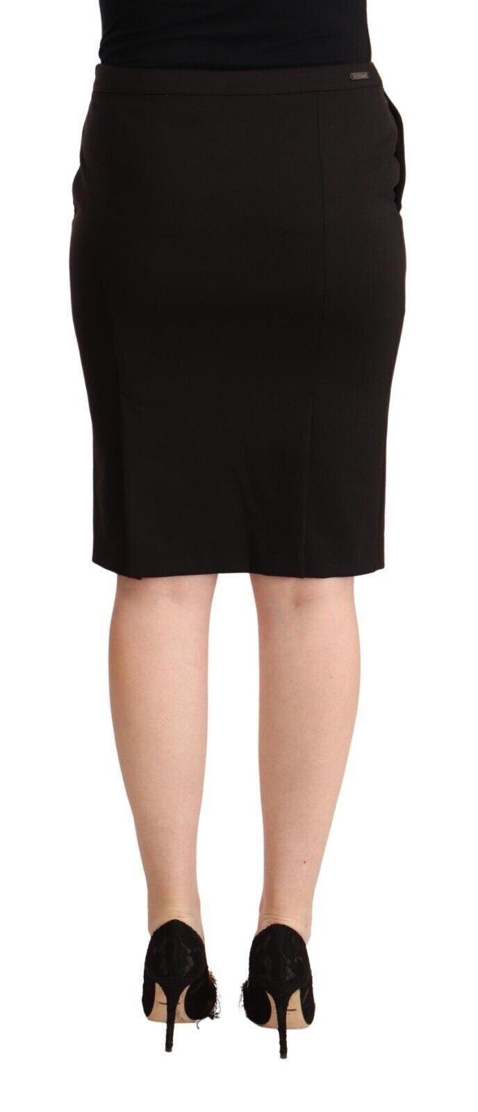 GF Ferre Sleek Black Pencil Skirt Knee Length GF Ferre