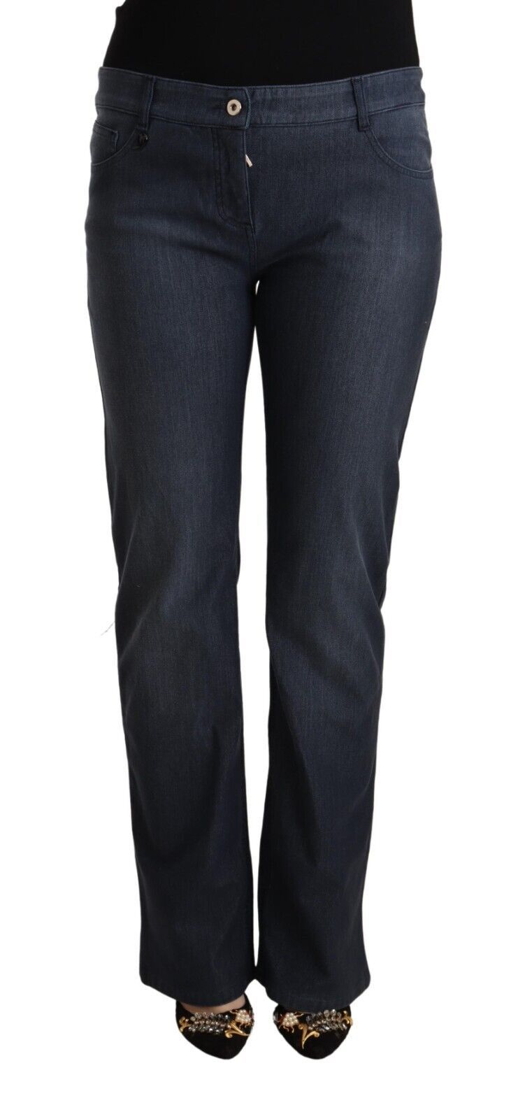 MARGHI LO' Chic Dark Blue Straight Cut Jeans MARGHI LO'