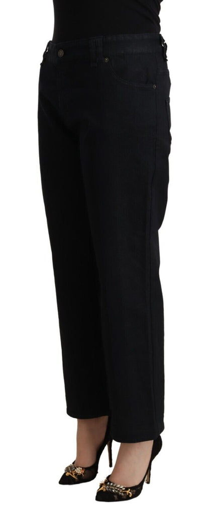 John Galliano Elegant High Waist Cropped Jeans John Galliano