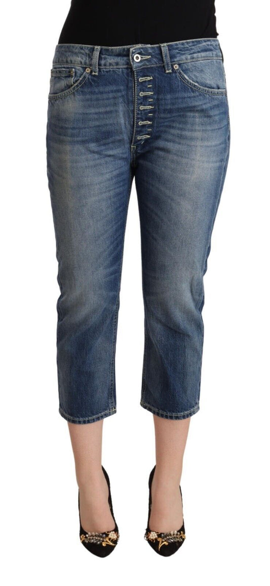 Dondup Elegant Mid-Waist Cotton Denim Jeans Dondup