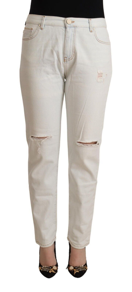 PINKO White Mid Waist Skinny Denim Jeans PINKO