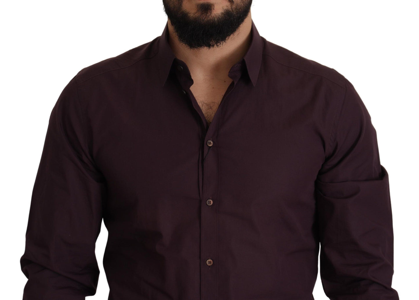 Dolce & Gabbana Regal Purple Slim Fit Dress Shirt Dolce & Gabbana