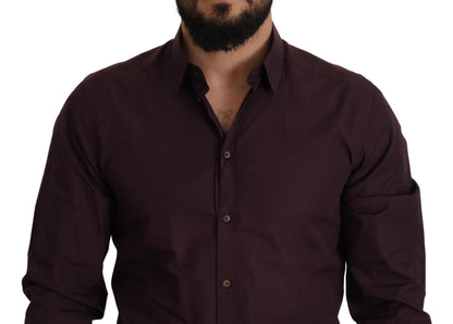 Dolce & Gabbana Regal Purple Slim Fit Dress Shirt Dolce & Gabbana