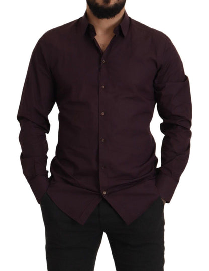 Dolce & Gabbana Regal Purple Slim Fit Dress Shirt Dolce & Gabbana